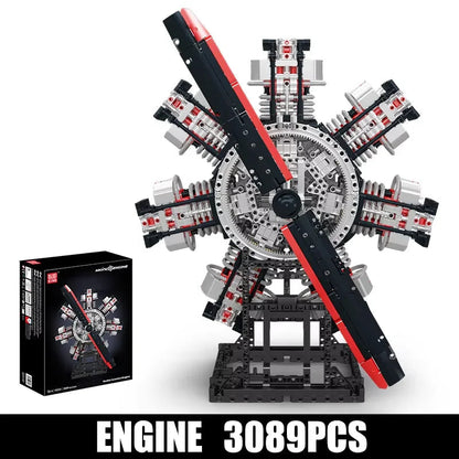 Mould King 10233 Motorized Aviation Engine - Building Block Set