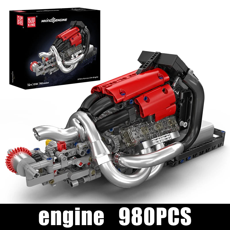 Mould King 10188 STR 13 F1 Engine - Technical Building Block Set