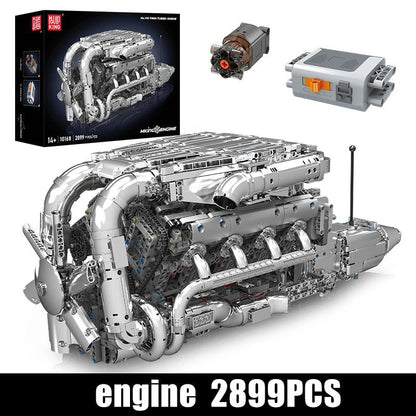 Mould King 10168 V8 Tmin-Turbo Engine