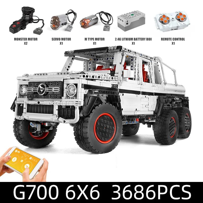 Mould King 13061 - RC Motorized G63 6x6 Building Block Car