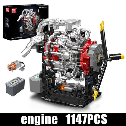Mould King 10211 - Motorized Radial Aviation Engine Building Set